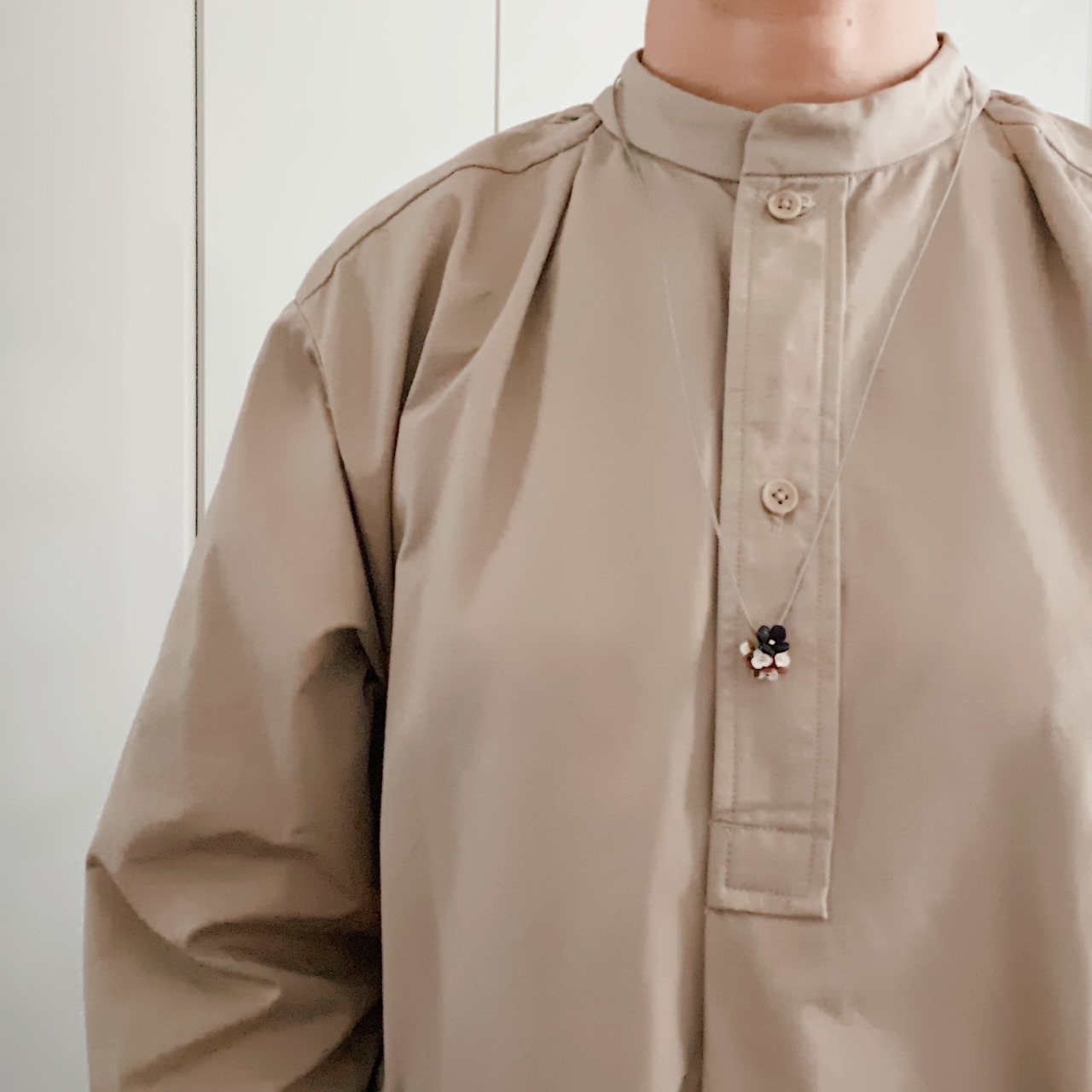 【完成品】アナベル プチチョーカー(花色ブラック＆ホワイト） - 3