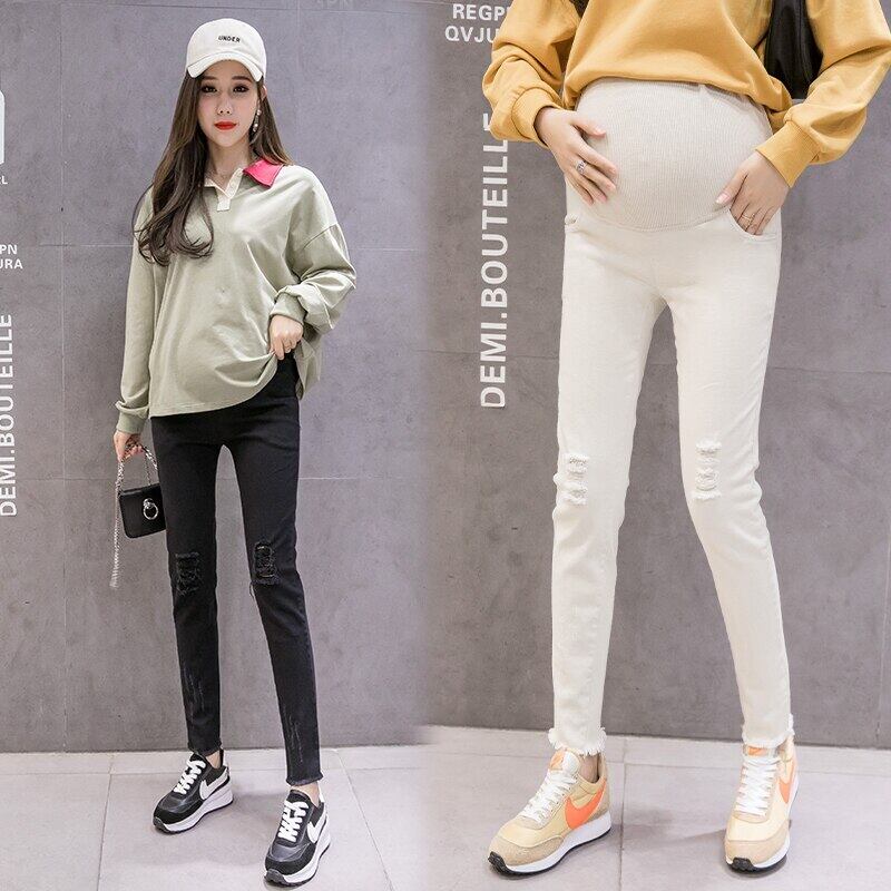 【新作】【送料無料】 6601＃マタニティパンツ春秋スリミング調節可能な伸縮性ウエストベリーサポートパンツマタニティパンツ エラスティック スプリング 春物 オータム 秋物 アジャスタブル AL expec340347731785