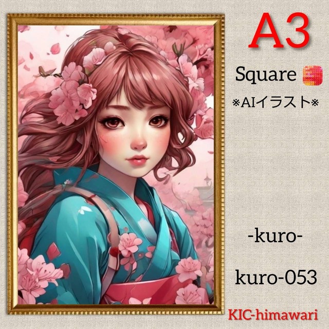 A3サイズ 四角ビーズ【kuro-053】ダイヤモンドアート