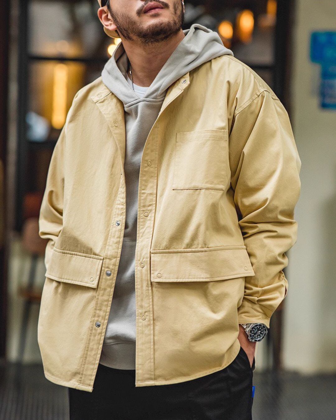 パッチポケットワークシャツ S0087