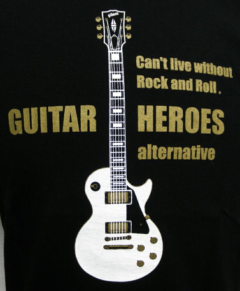 白のレスポール Tシャツ ギター Les Paul メンズ レディース 黒 ...