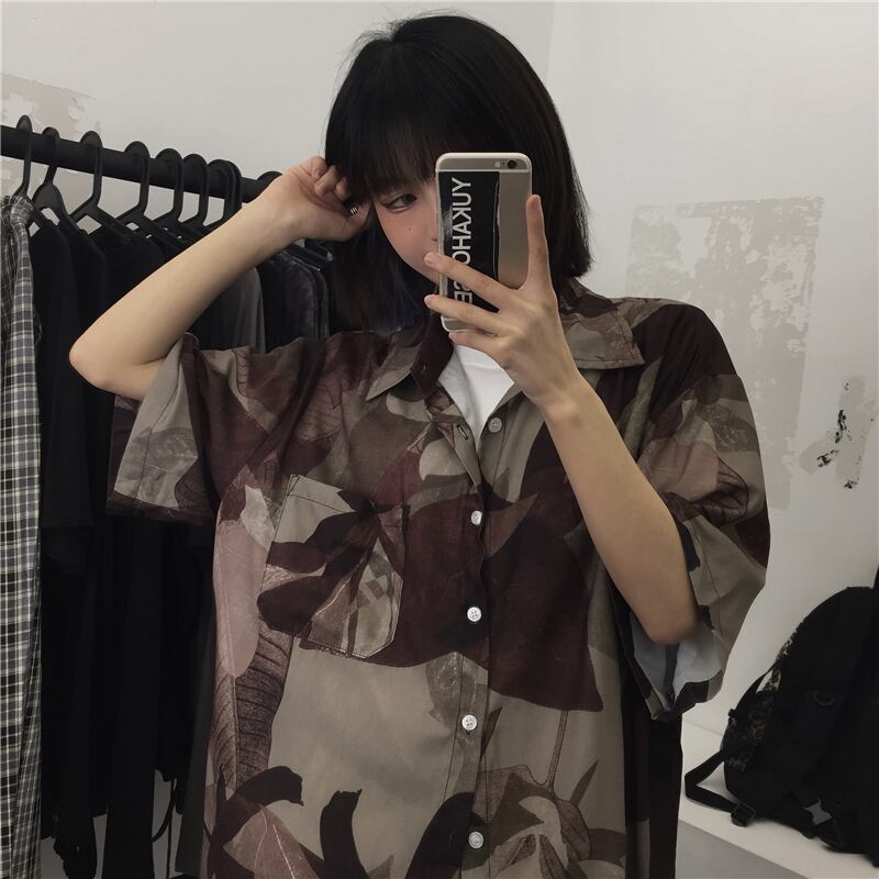 スタイルサマールーズシャツ レディーススタンダードカーディガンカジュアル レトロ ストリート 夏物 ケッペル90519763504