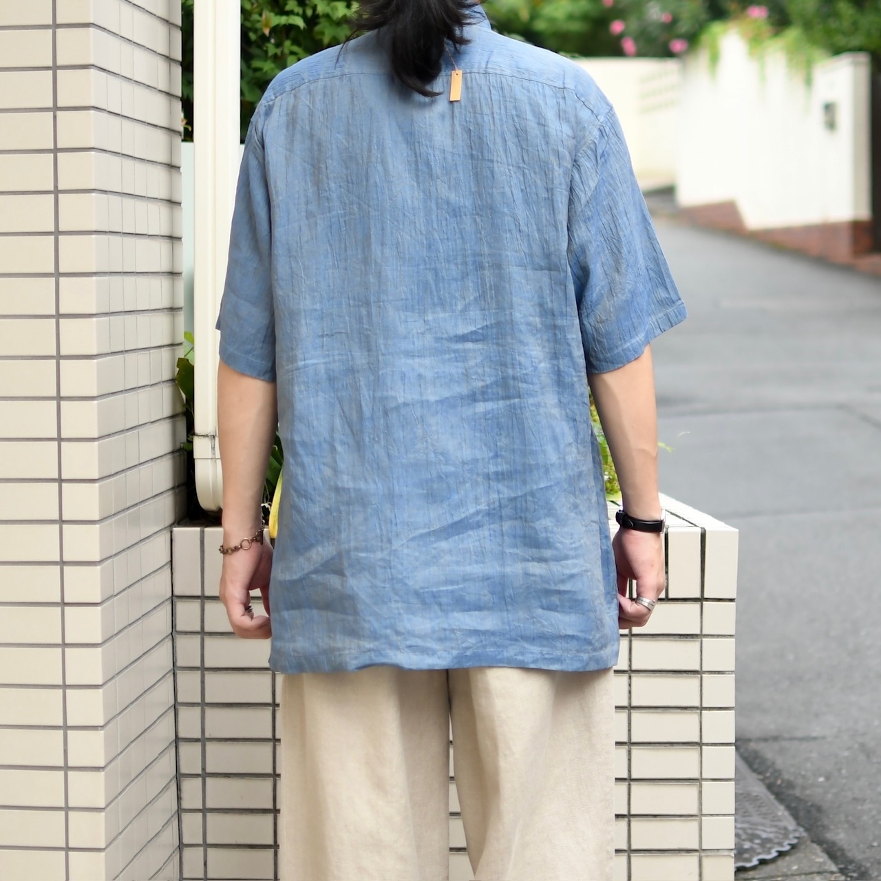 design iridescence shirt blue