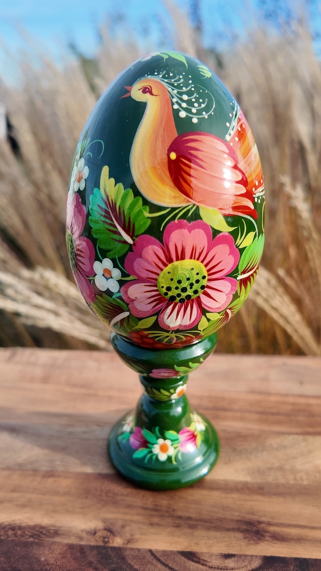 【売約済み】プィサンカ・土台付き（イースター・エッグ）13cm（Timoshenko作）