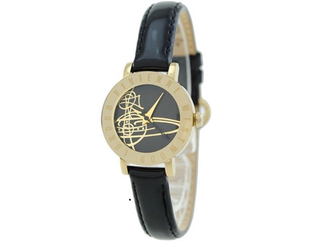 【Vivienne Westwood】 レディース時計 ブラック&ゴールド オーブデザイン♡
