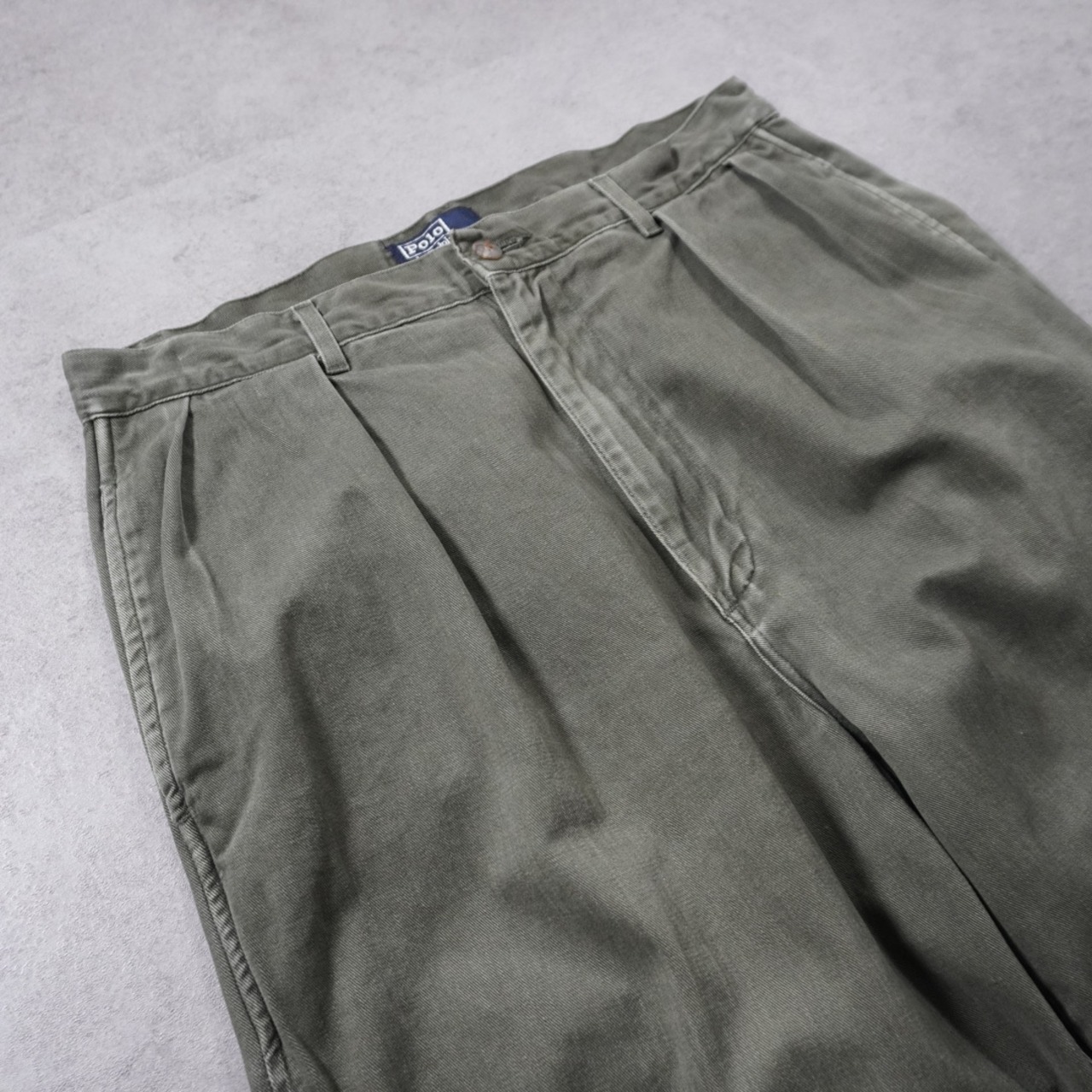 90s 初期型 USA製 Polo by Ralph Lauren POLO CHINO "khaki" W32L34相当 古着 - 5