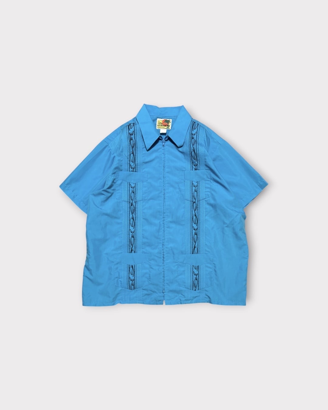 【Used】 “GUAYABERA” Zip Up Cuba Shirt