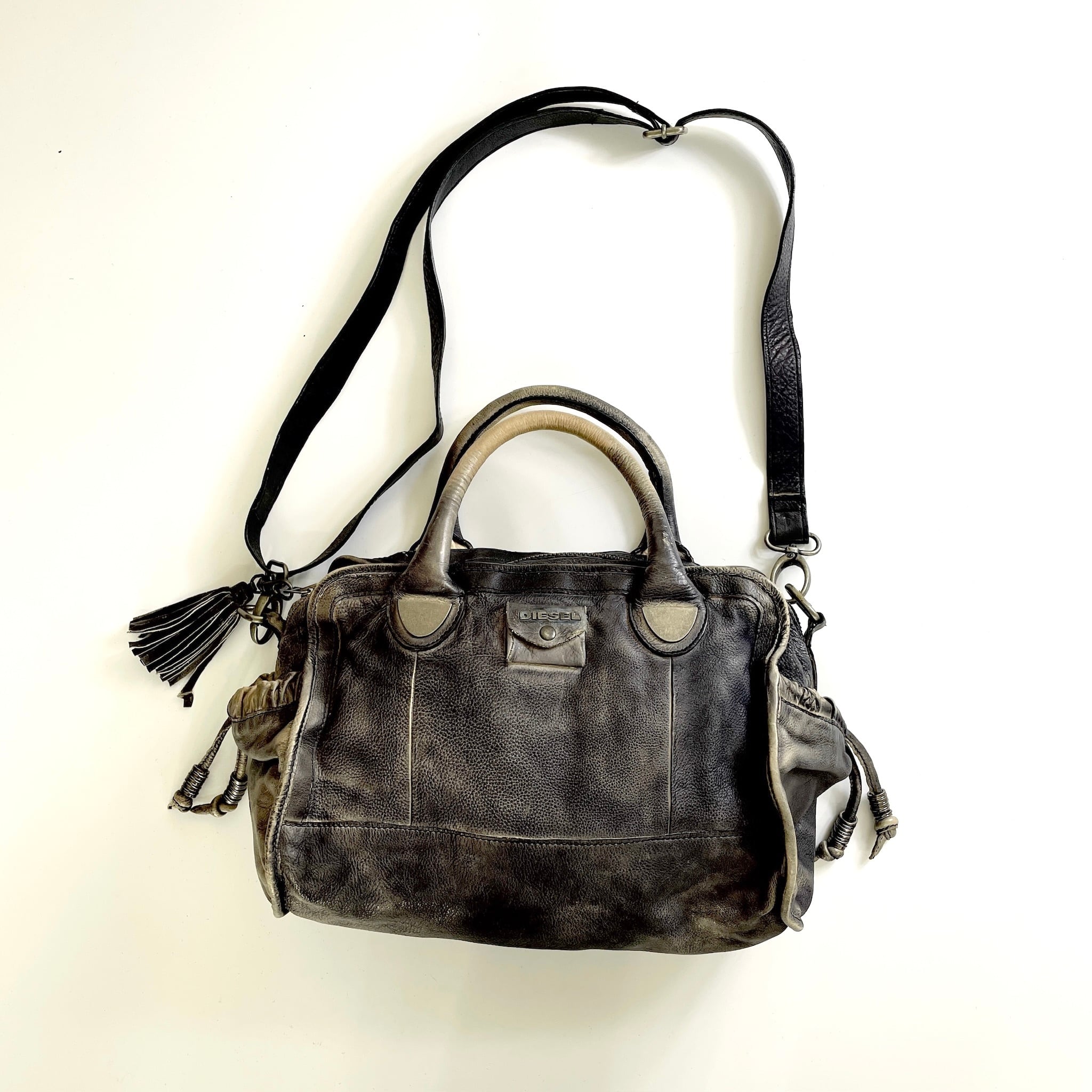 00s DIESEL leather archive 2way hand Shoulder bag