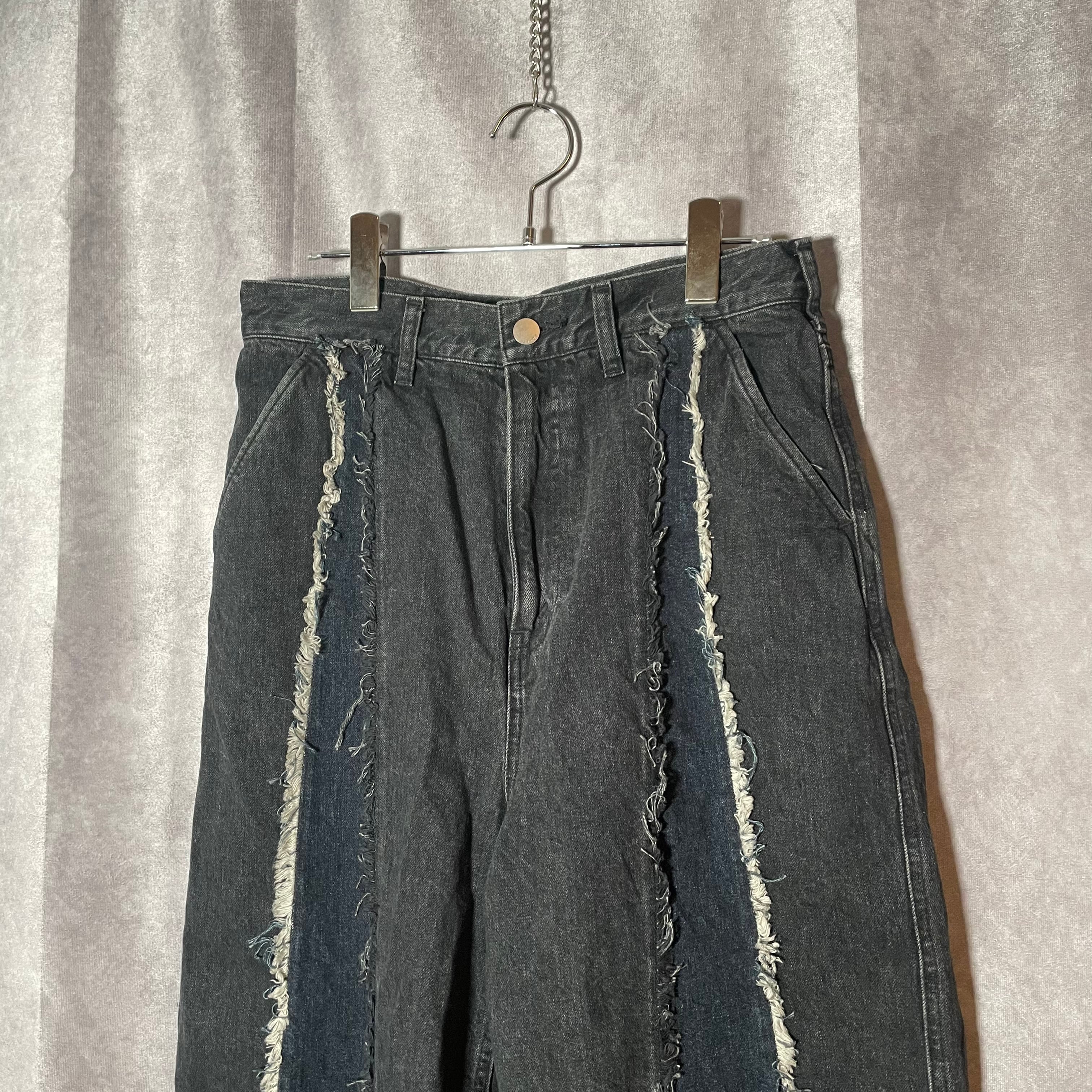 購入後数回着用しましたJIEDA EX.SWITHING OVER DENIM PANTS 2 黒