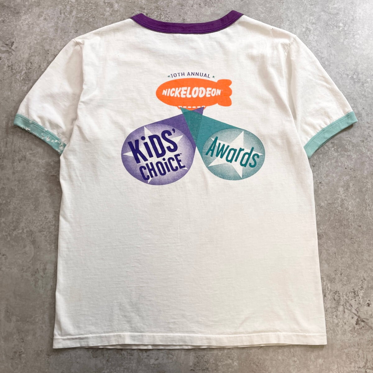 90年代 USA製 NICKELODEO KID'S CHOICE AWARDS リンガーTシャツ メンズ