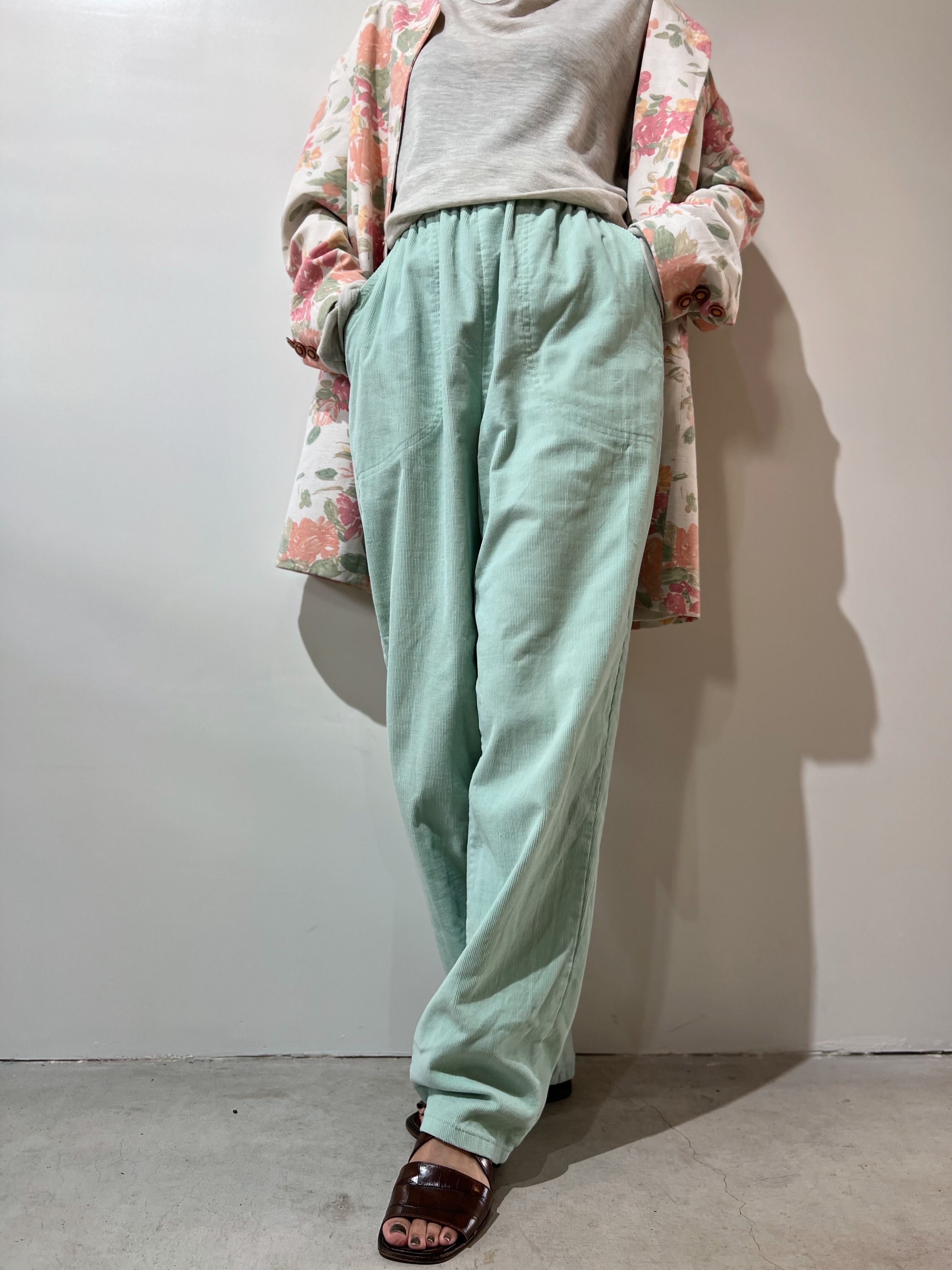 （PT511）Elastic pants (Lime green)