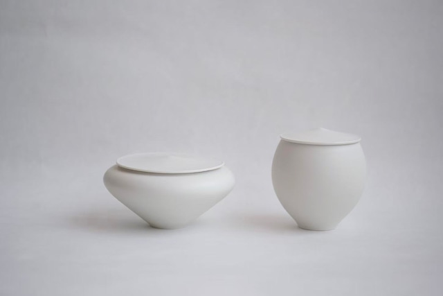 村田匠也 Takuya Murata - 白磁茶入 Tea Caddy