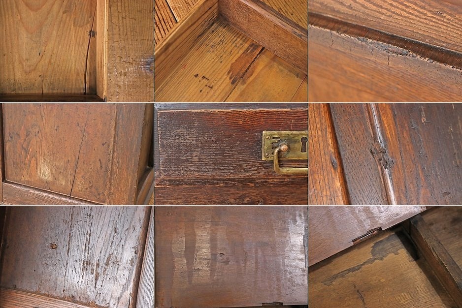 レトロ 文机 ローテーブル 座卓 帳場机 跳ね上げ天板 無垢材 引き出し