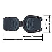 YKK コードエンド 2本紐用 LE01ST 黒 2個入り