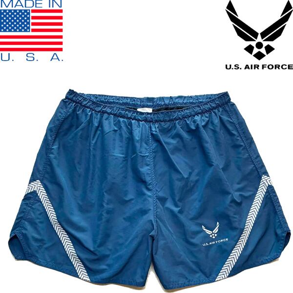 1点物◇USAFアメリカ空軍ショートパンツ紺ナイロンパンツ古着メンズXXL