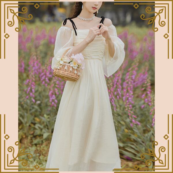 キャンディスリーブの肩紐ワンピース Trnd9 Re Tro