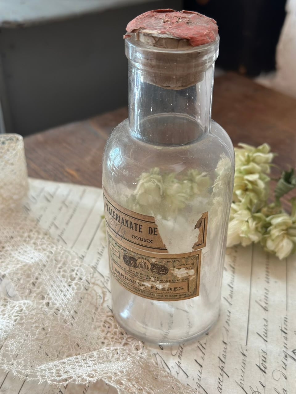 薬品瓶 コルク付き DARRASSE FRÈRES アンティークボトル | Brocante de