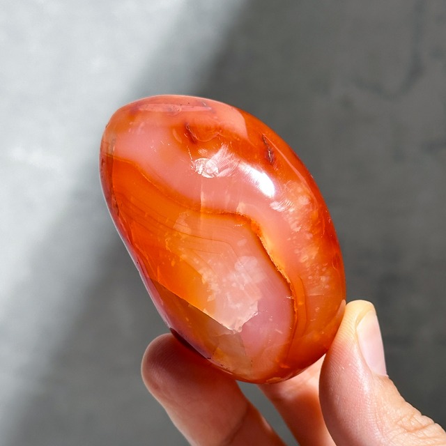 カーネリアン  パーム 04♢ Carnelian ♢天然石・鉱物・パワーストーン