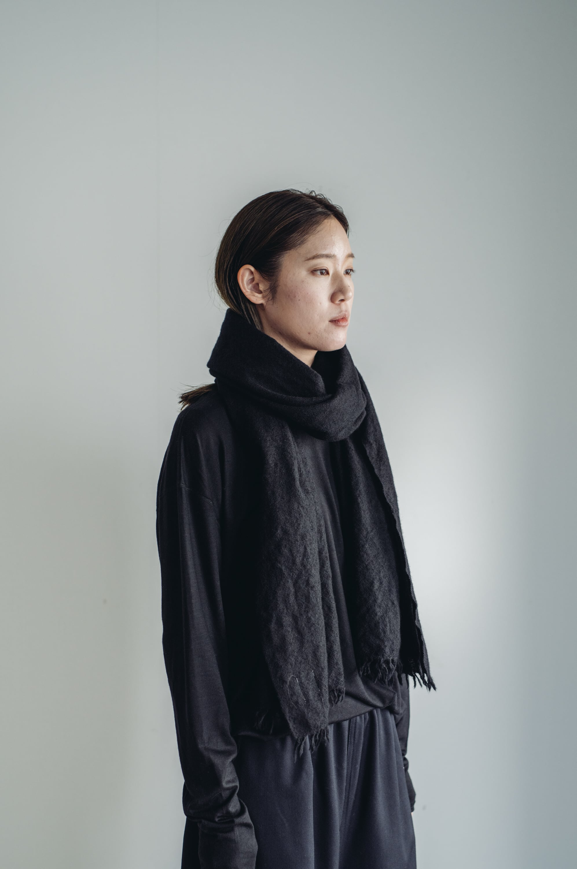 02422-1 muji muffler / black