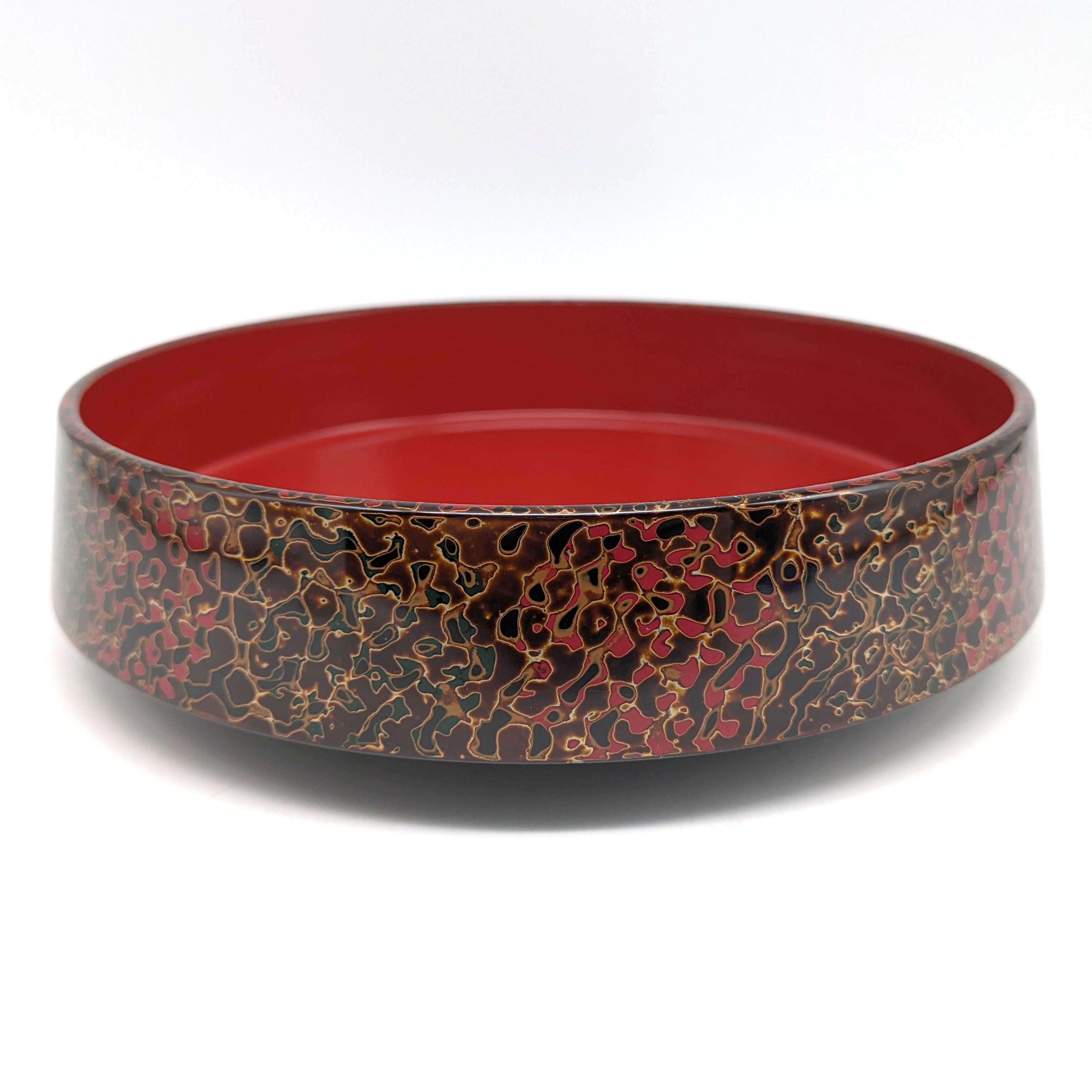 津軽塗（唐塗）バカ塗り・菓子器・漆器・No.240508-20・梱包サイズ60