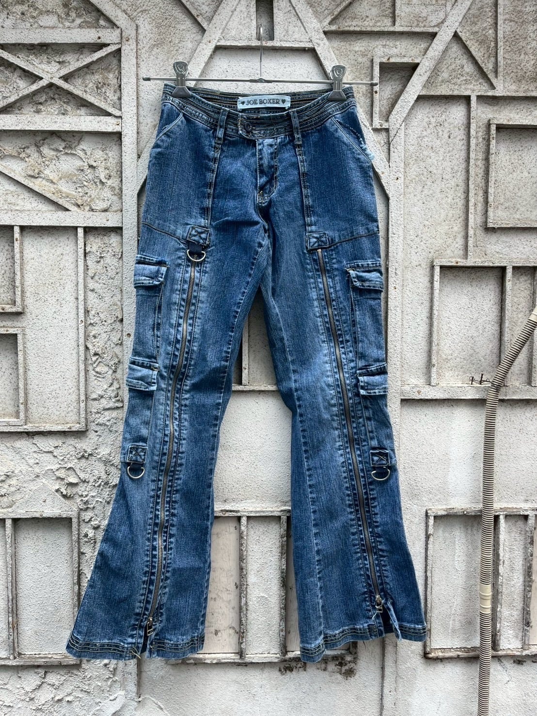 "JOE BOXER" zip design denim pants