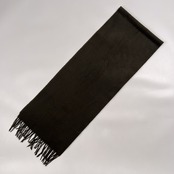 Brooks Brothers ブルックスブラザーズ ピュア カシミヤ100% フリンジ マフラー /スコットランド製/ダークカーキブラウン系