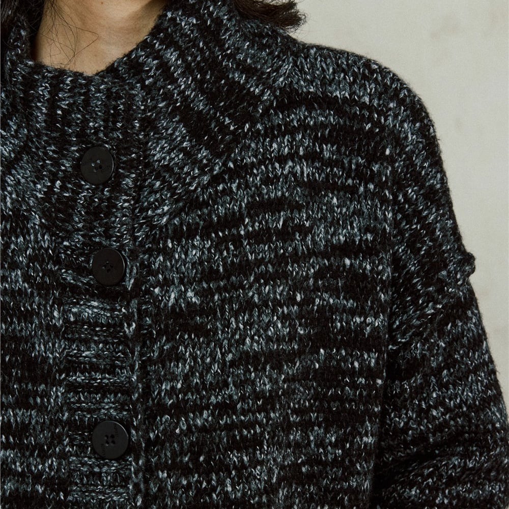 メランジロングニットコート 2color MOJ0225