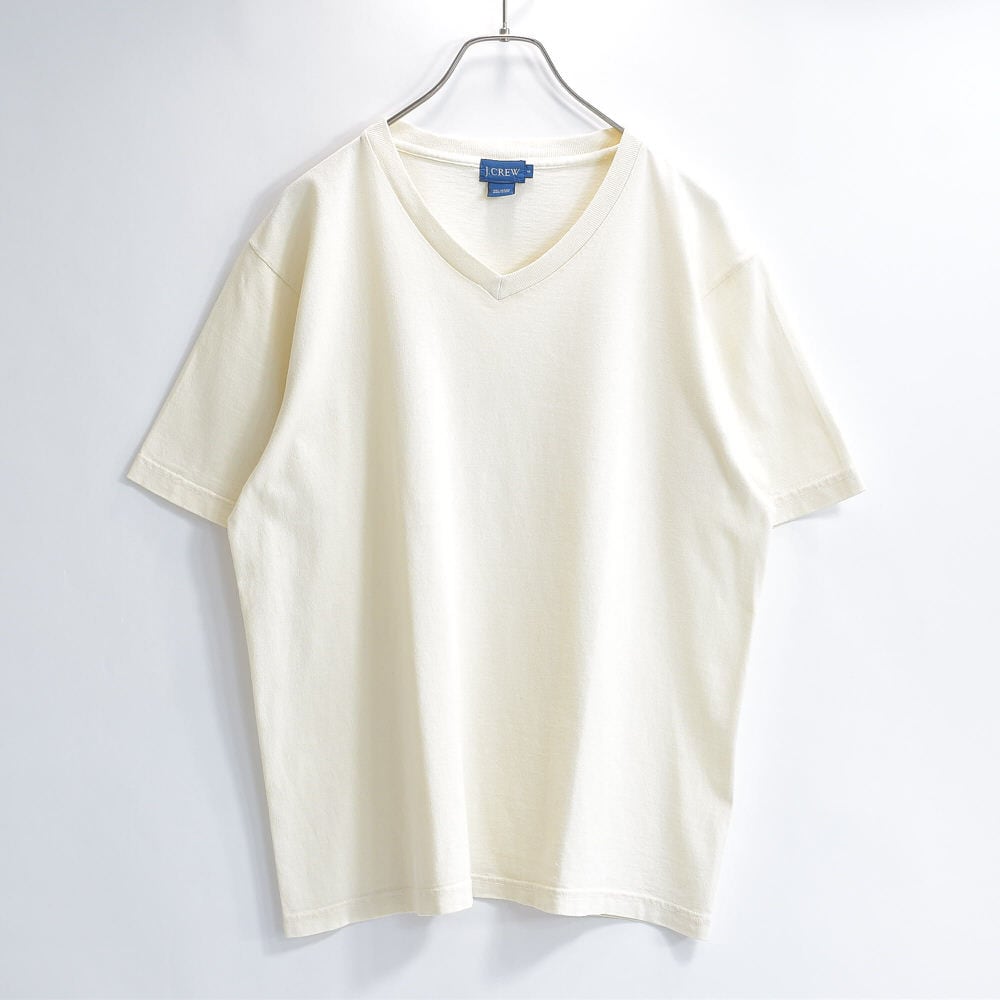 90s　ジェイクルーのTシャツ 90～00s アメリカ製 J.CREW ジェイクルー Vネック ソリッド 半袖 T