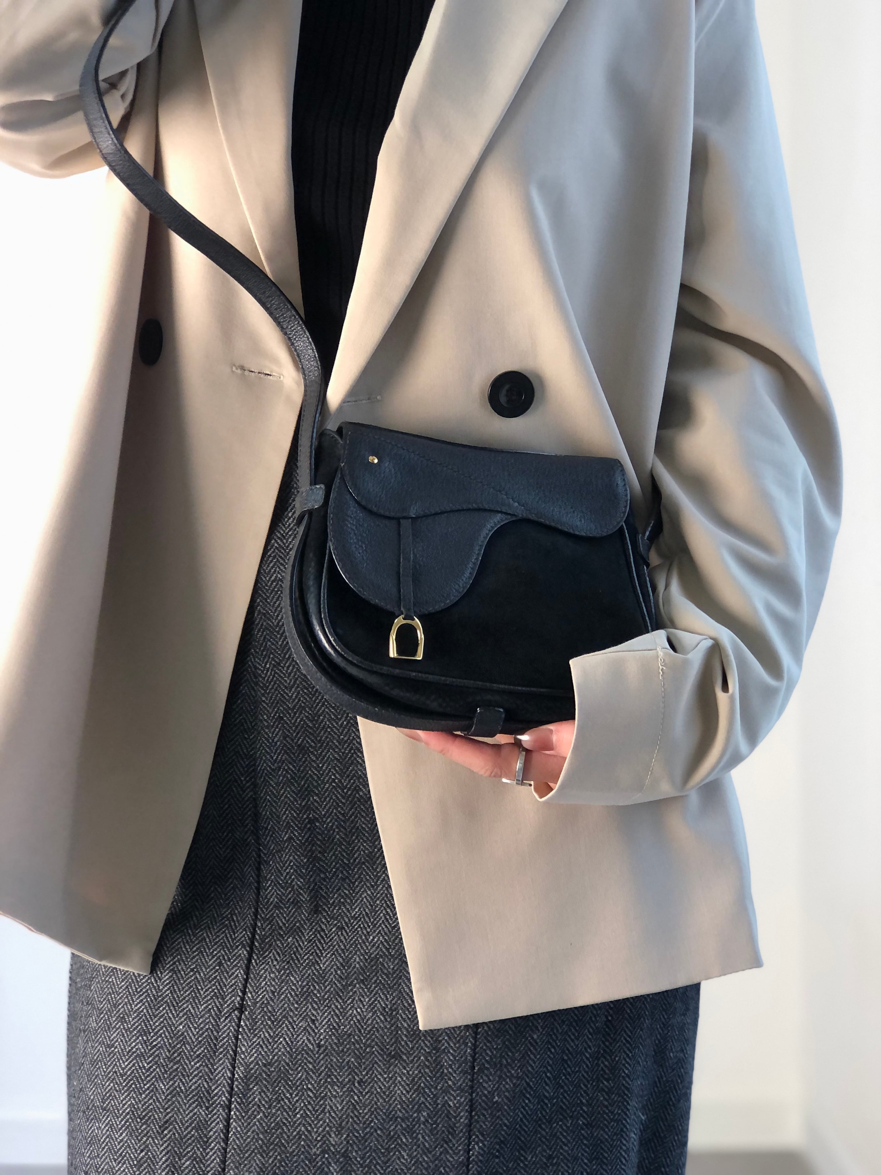 GUCCI グッチ ショルダーバッグ ブラック ホースビット サドル