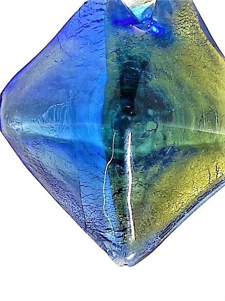 ベネチアンガラス ペンダントネックレス Piramide ブルー