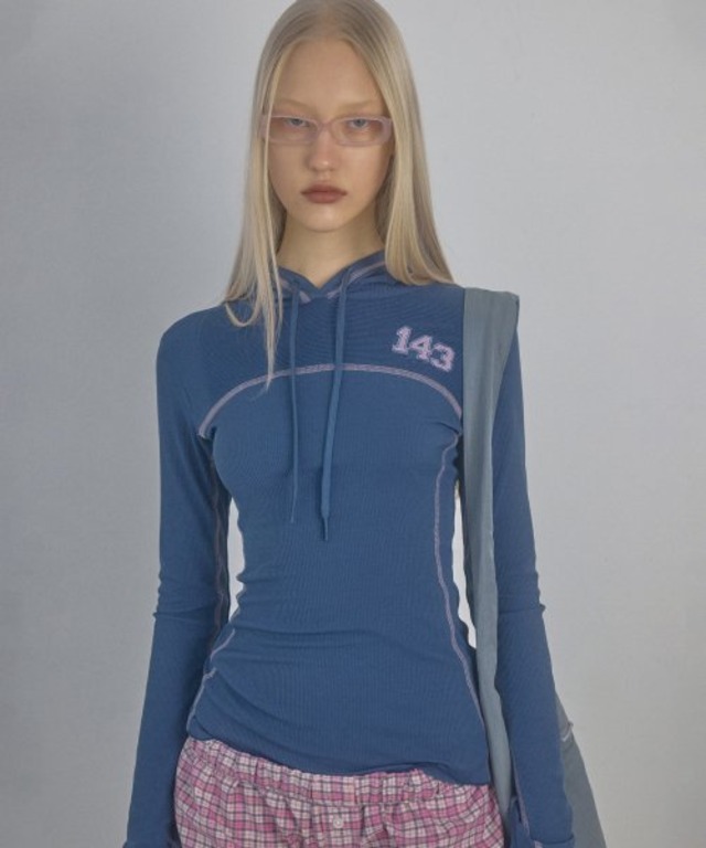 [SCULPTOR] ILY Numbering Hoodie Vintage Blue