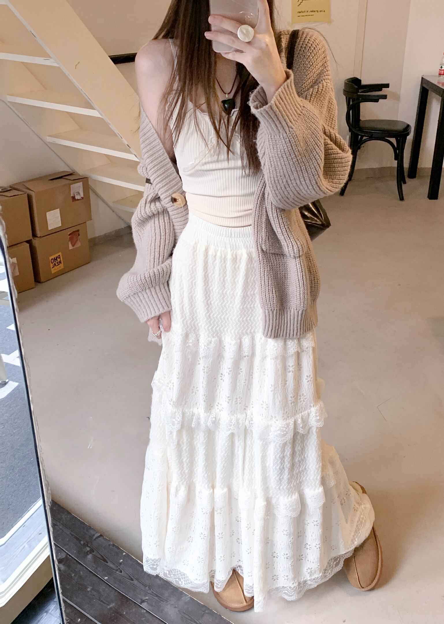 フリルレースロングスカート LK1628 | Like a