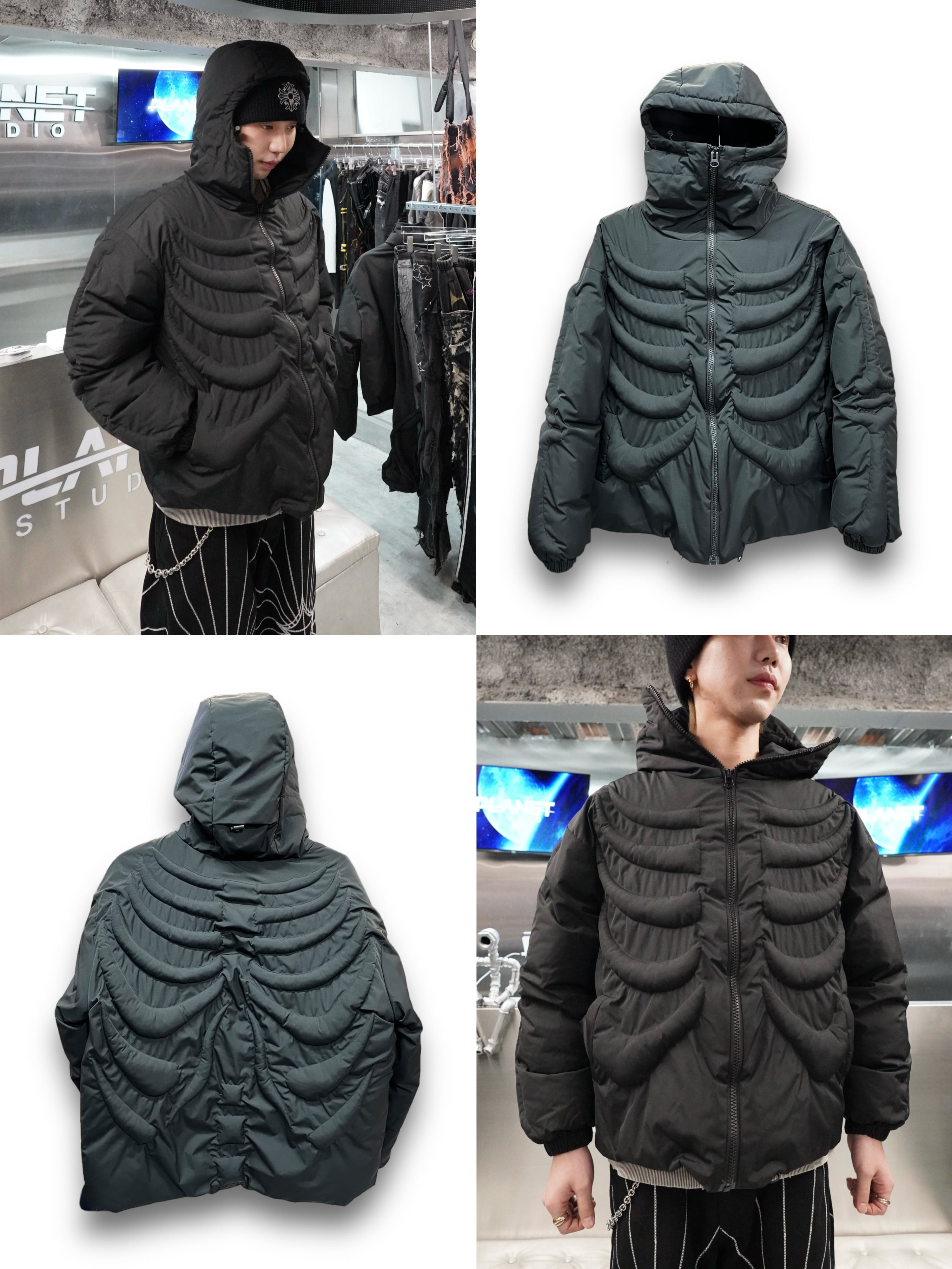 【PLANET STUDIO】born embossing puffer jacket