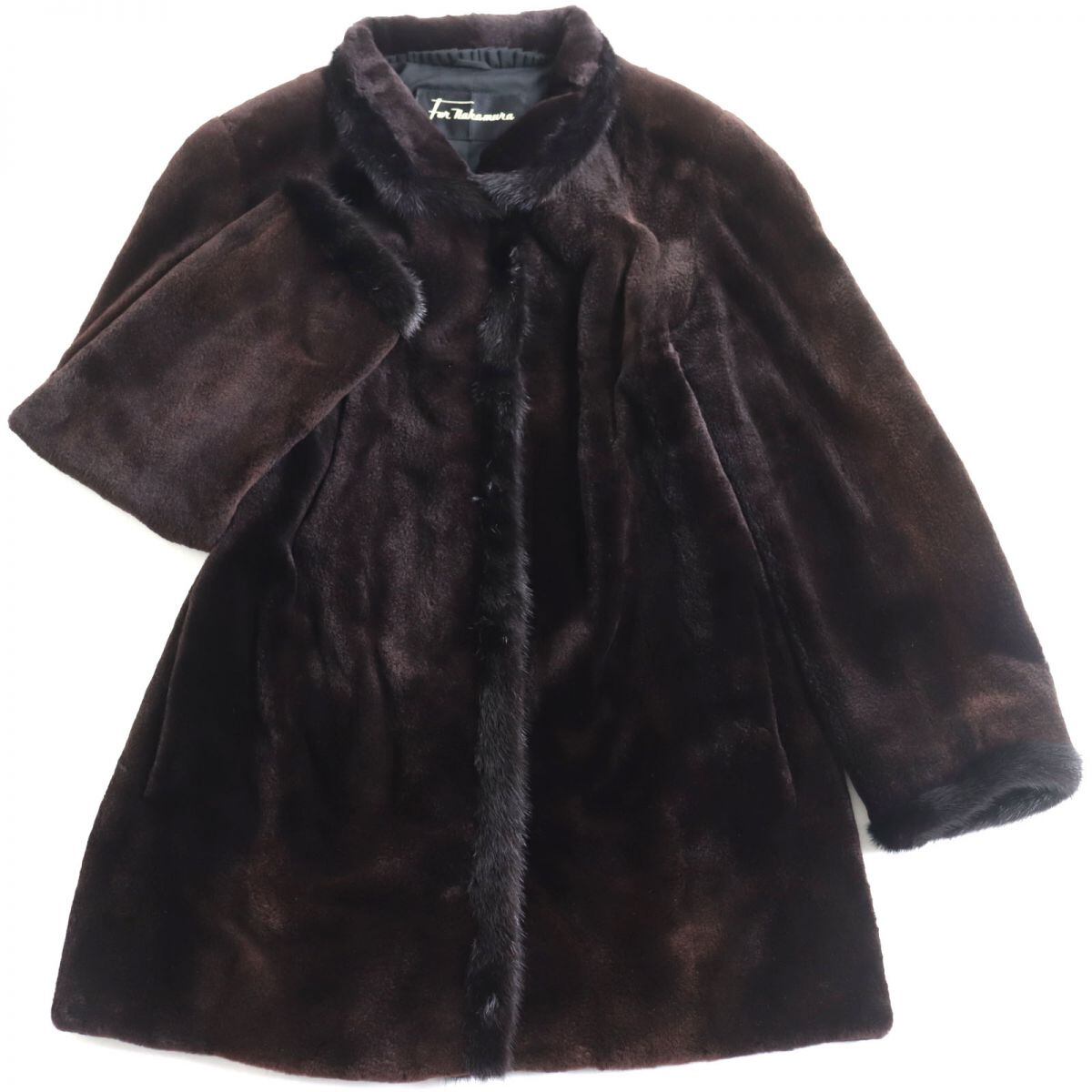 ☆ナカムラ nakamura fur ミンクコート レディース ブラウン M-L 1円