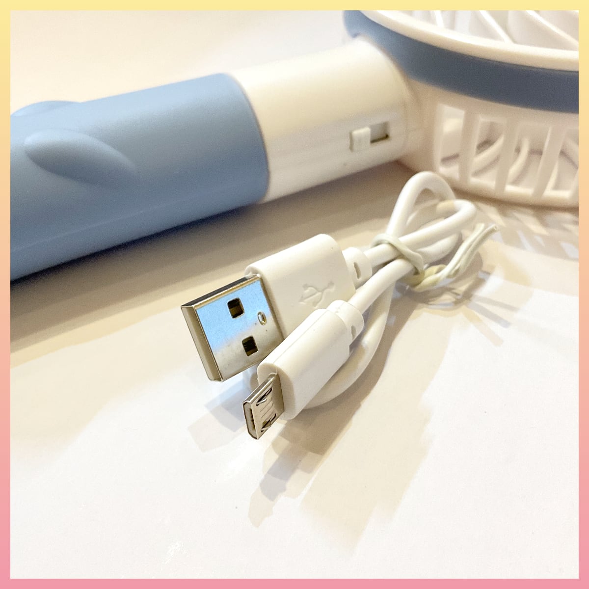 USB充電式ミニ扇風機 うさぎ ハンディファン 暑さ対策‼ | うさぎ