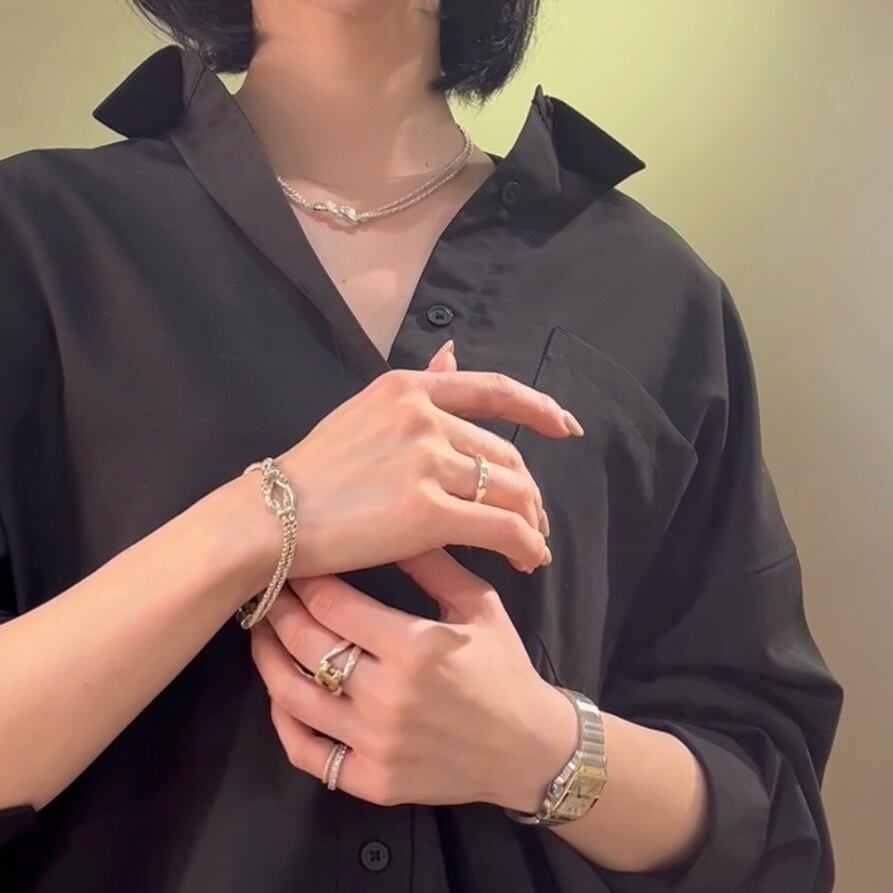 希少【TIFFANY&CO.】 2647 ティファニー アンドコーダブルロープ