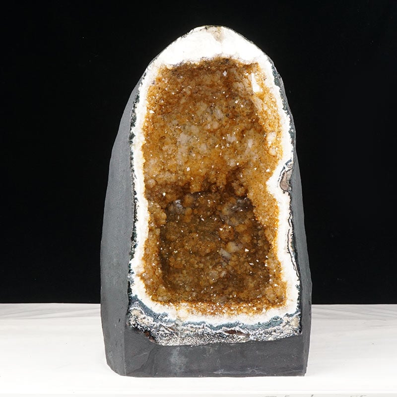 34.1Kg シトリン ドーム ブラジル産 シトリンクォーツ 原石 置物 ジオード 一点物 174-2007