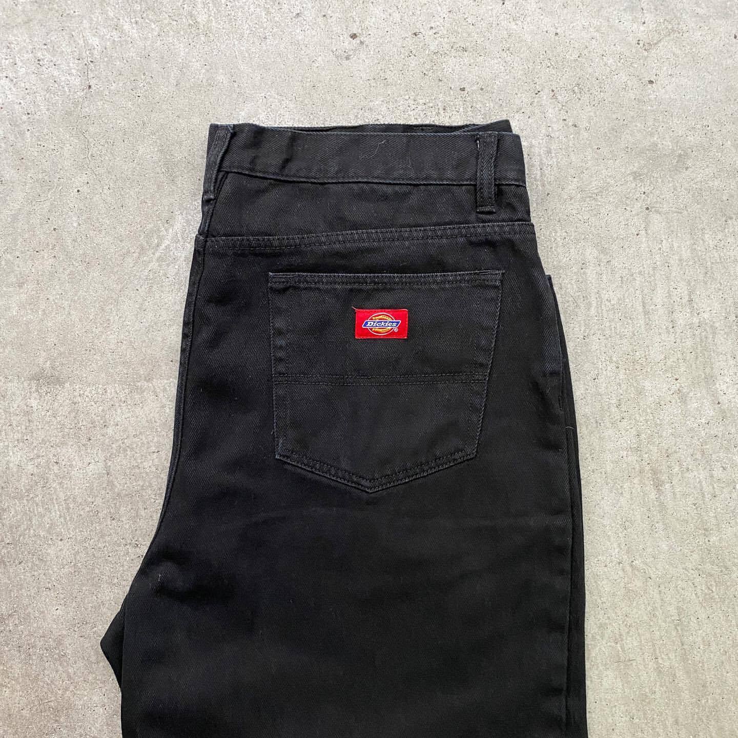 ビッグサイズ Dickies ディッキーズ テーパード デニムパンツ ブラック 