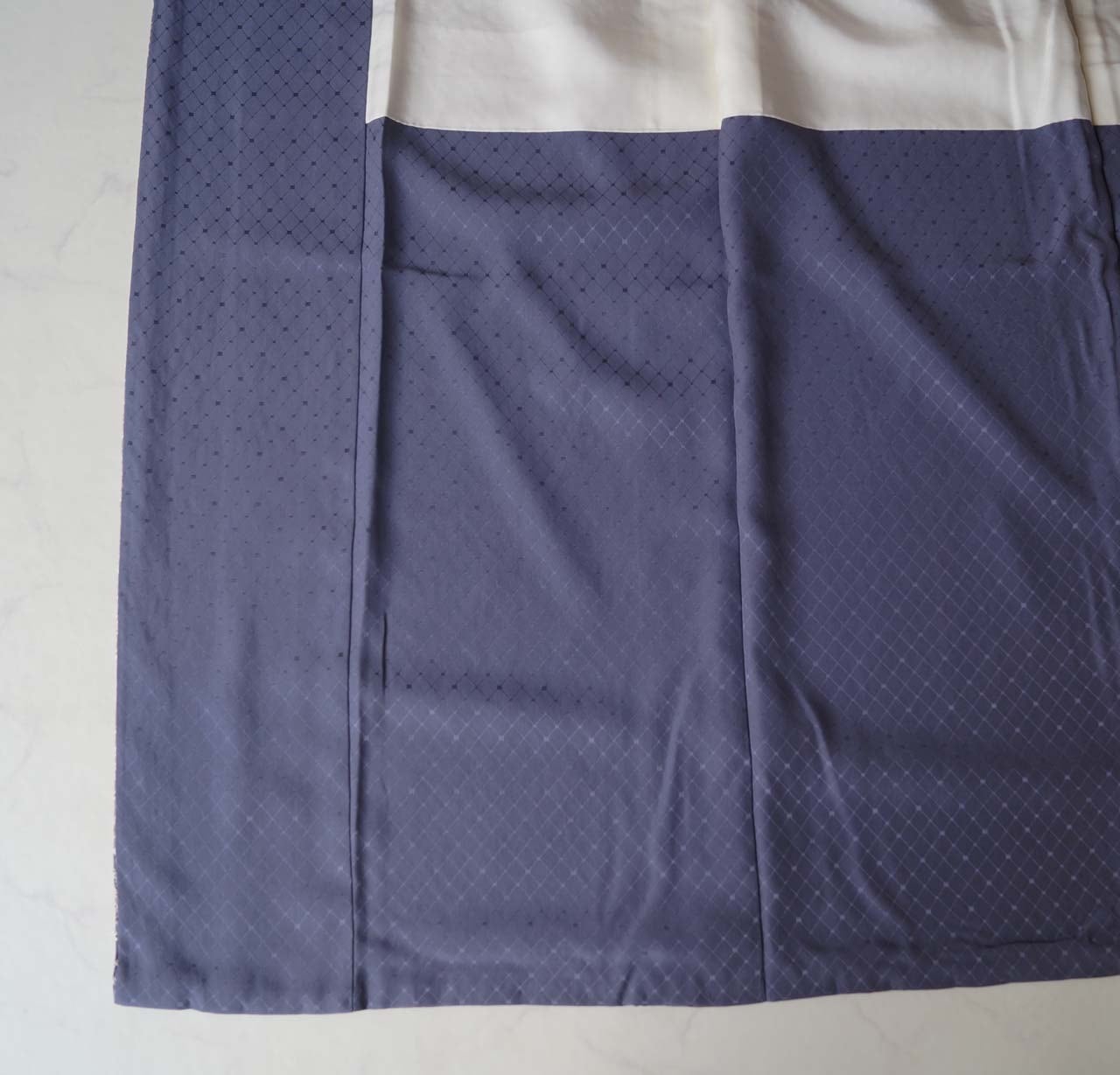 袷】紫色系暈かし 総絞り 青海波文 訪問着 | 大山キモノ・ちぇらうなぼるた