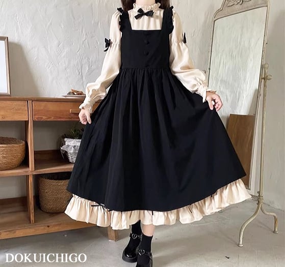 ロリータファッション ワンピース レディース ミドル丈 LOLITA ゆめ