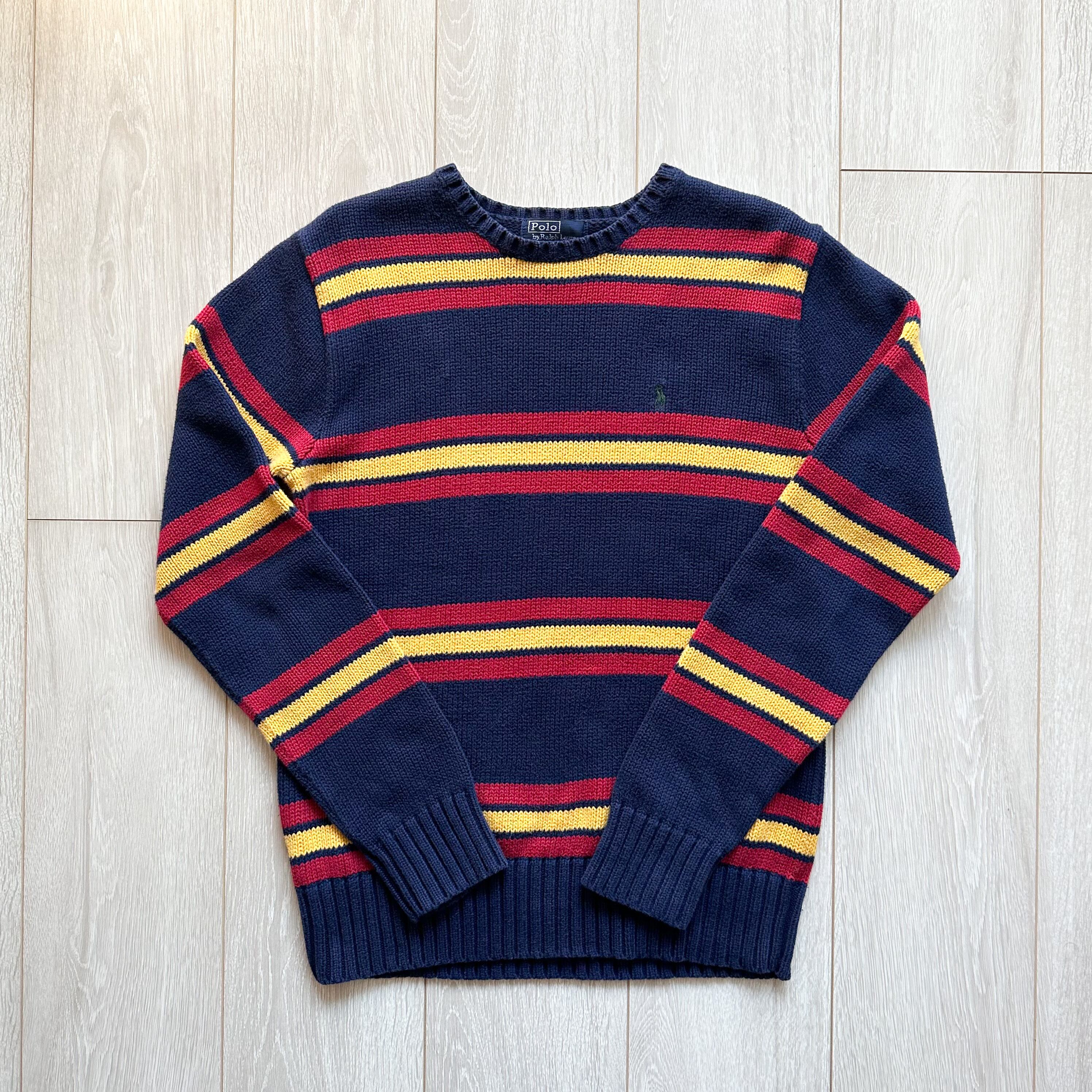 polo ralph laurenused border knit ポロラルフローレン ラルフ