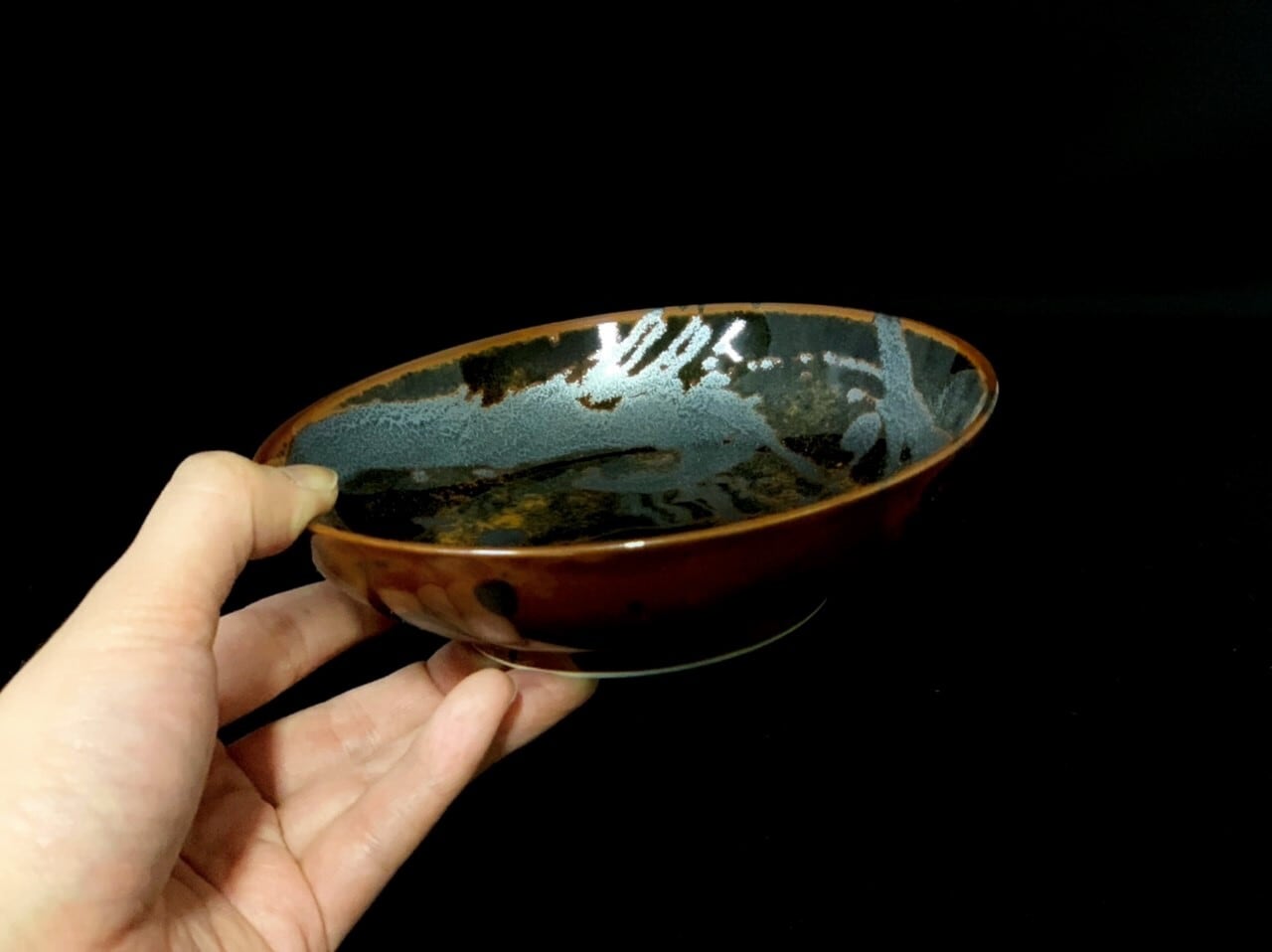 井上祐希作】天目銀滴皿（小） | 井上萬二窯 INOUE MANJI KILN