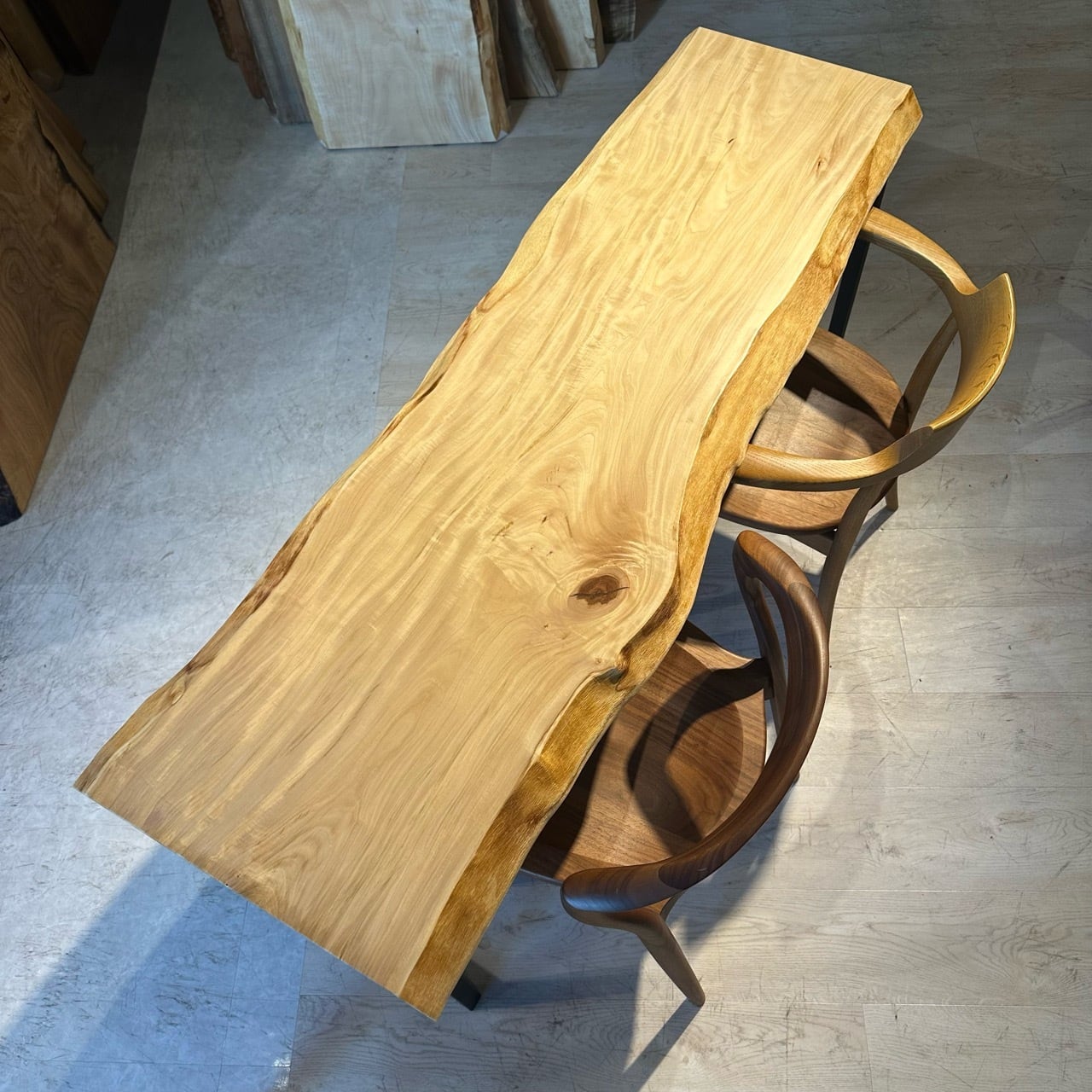 花梨瘤（カリンコブ）_1730×1100-1250-1160×42_青山店_テーブル天板/一