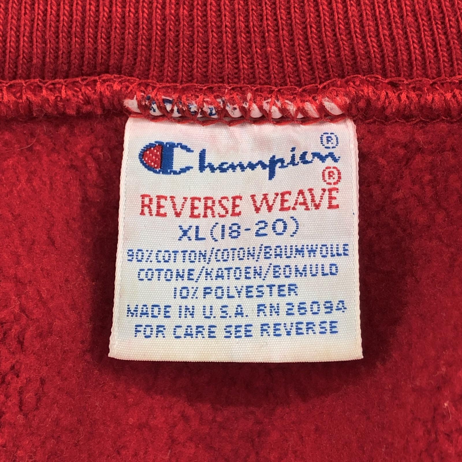 CHAMPION チャンピオン 90年代 USA製 刺繍タグ 胸袖目あり リバース