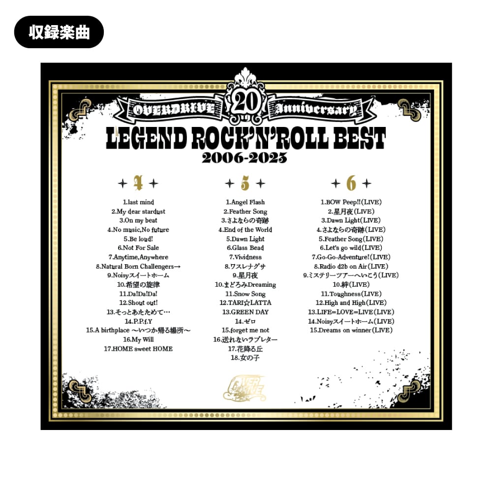 CD Album「OVERDRIVE 20th Anniversary LEGEND ROCK'N'ROLL BEST