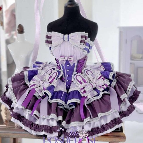 甘ロリ♡うさ耳リボン付きパープルフリルドレス　wanpi111★