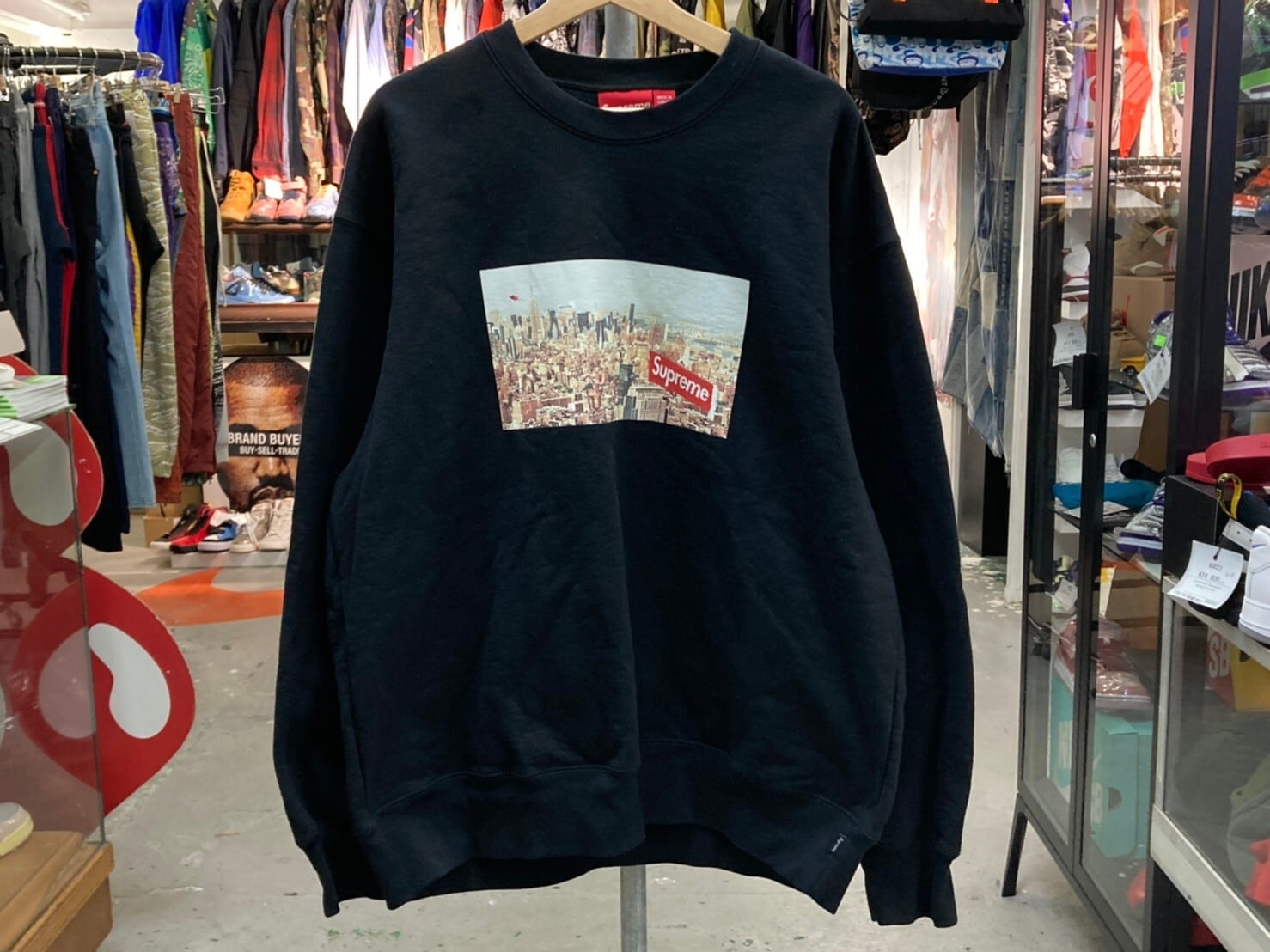 Supreme 20AW AERIAL CREWNECK BLACK XL 70KF6202 | BRAND BUYERS OSAKA 