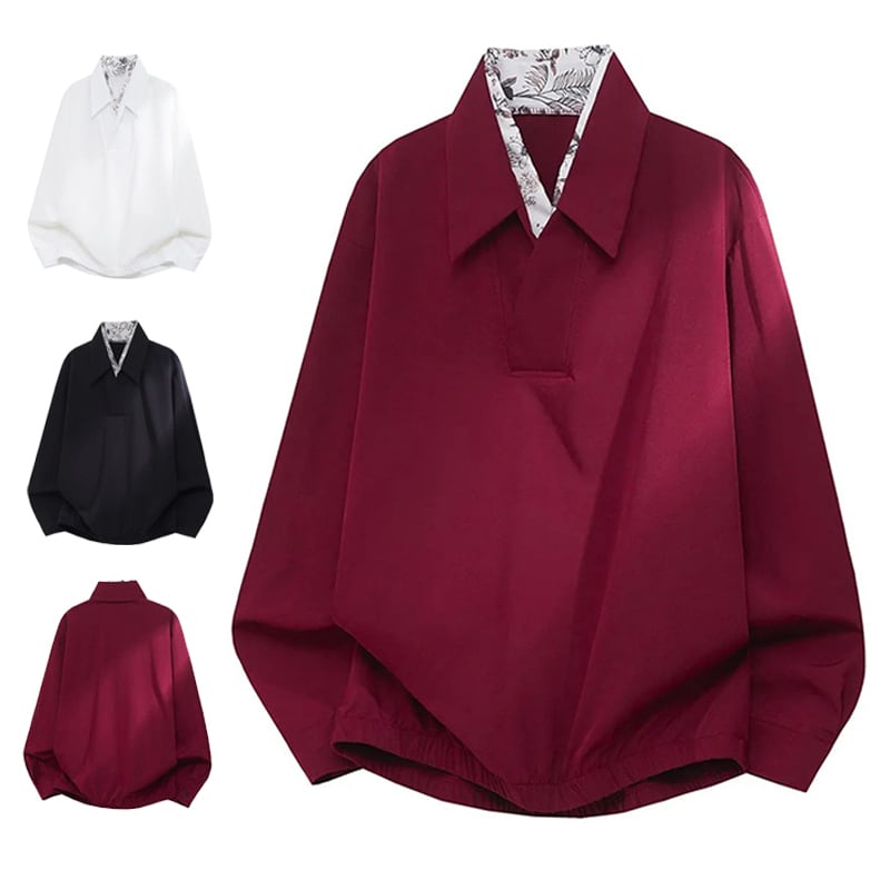 WSシリーズ】☆チャイナ風トップス☆ ユニセックス 3color シャツ 長袖