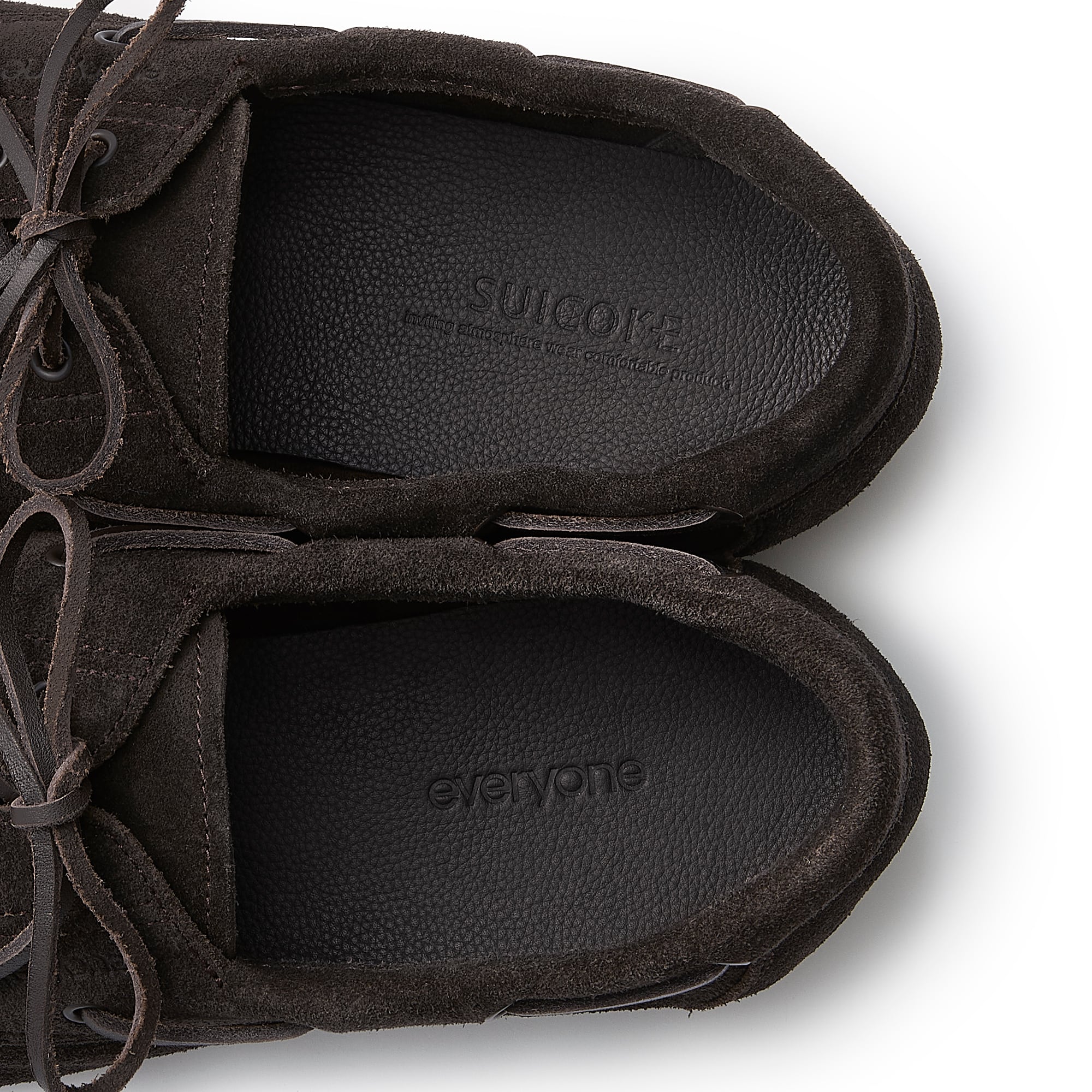 suicoke ダークブラウン スエード スニーカー　ベルクロ SUICOKE everyone suede deck shoes (D.BROWN) | everyone