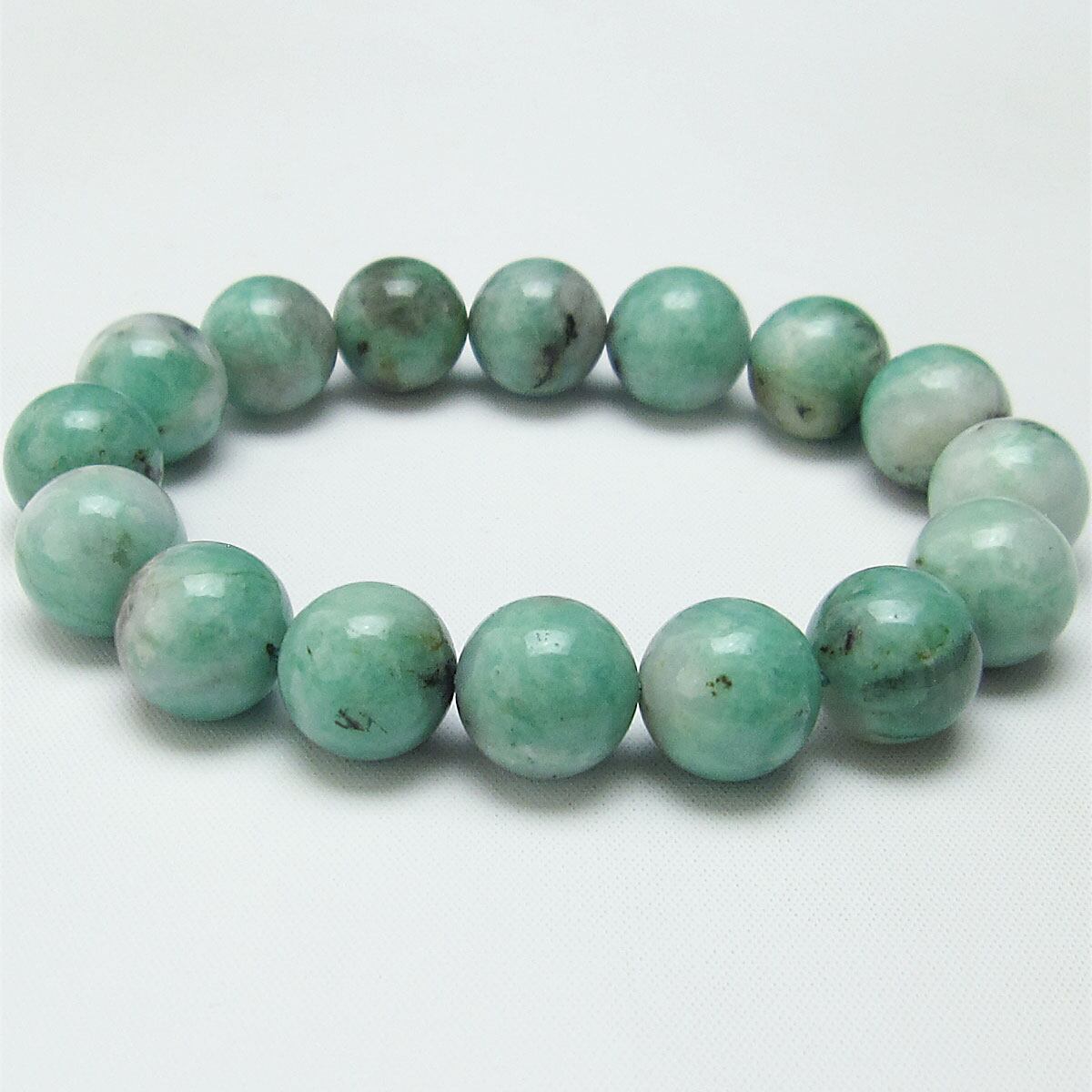 エメラルド ブレスレット 14mm 一点物 111-22736